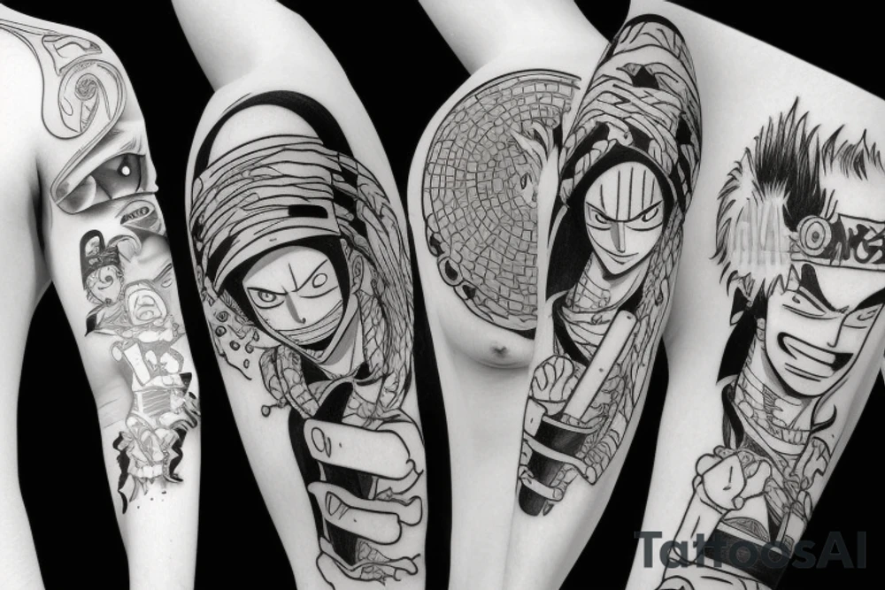 zoro one piece tattoo idea