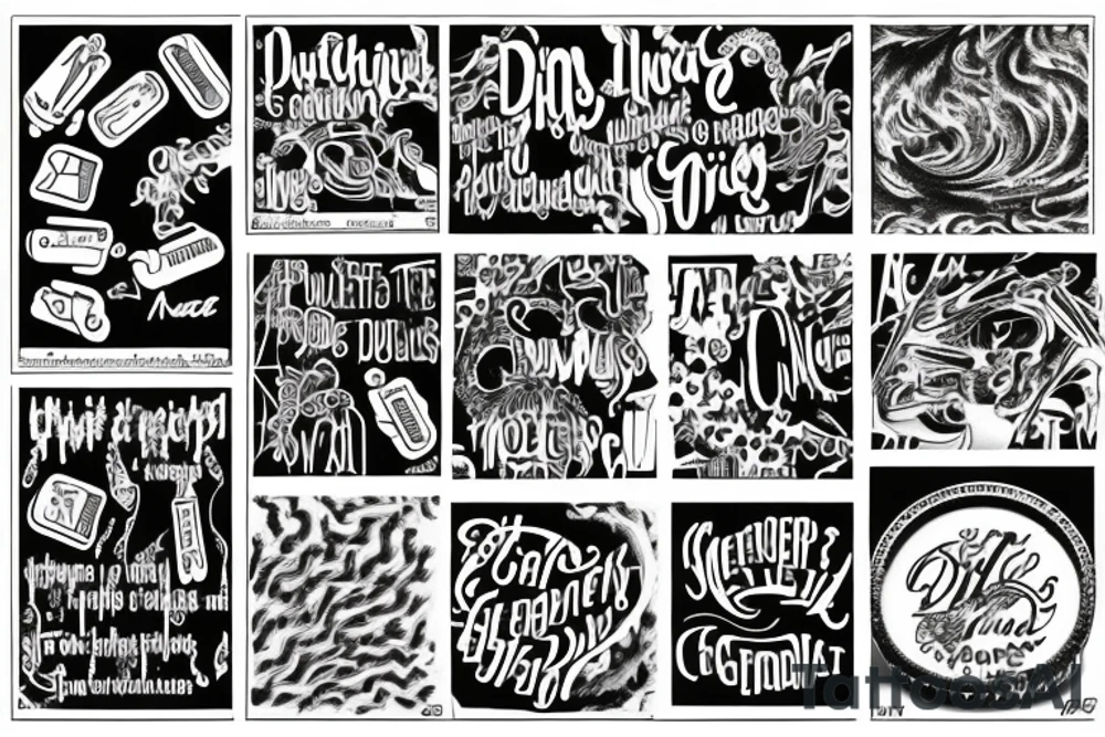 pills epilepsy words tattoo idea