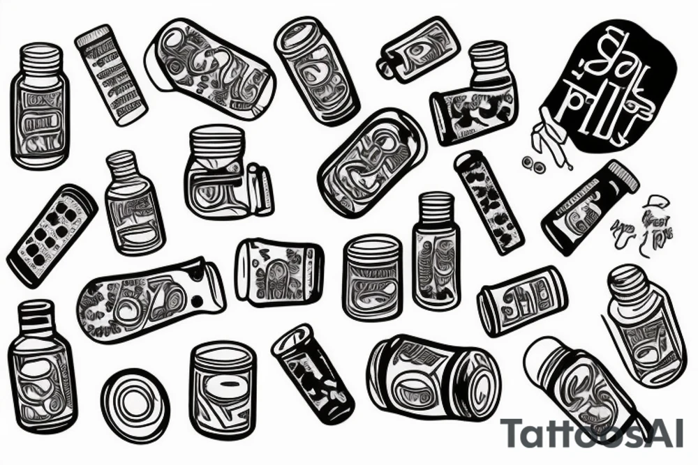 pills epilepsy tattoo idea