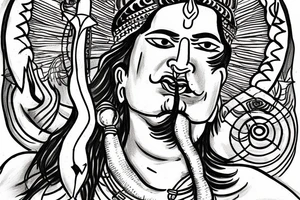 Lord shiva holding his trident tattoo idea