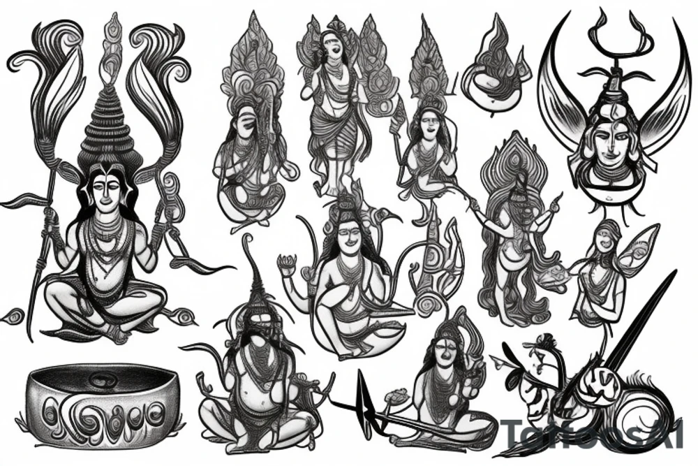 Lord shiva’s trident tattoo idea