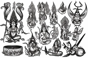 Lord shiva’s trident tattoo idea