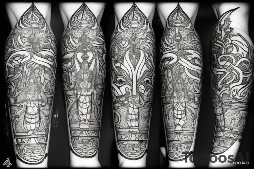 Lord shiva’s trident tattoo idea