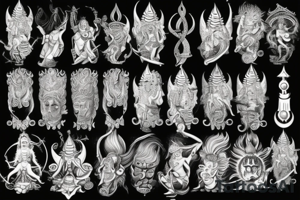 Lord shiva’s trident tattoo idea