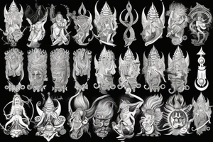 Lord shiva’s trident tattoo idea