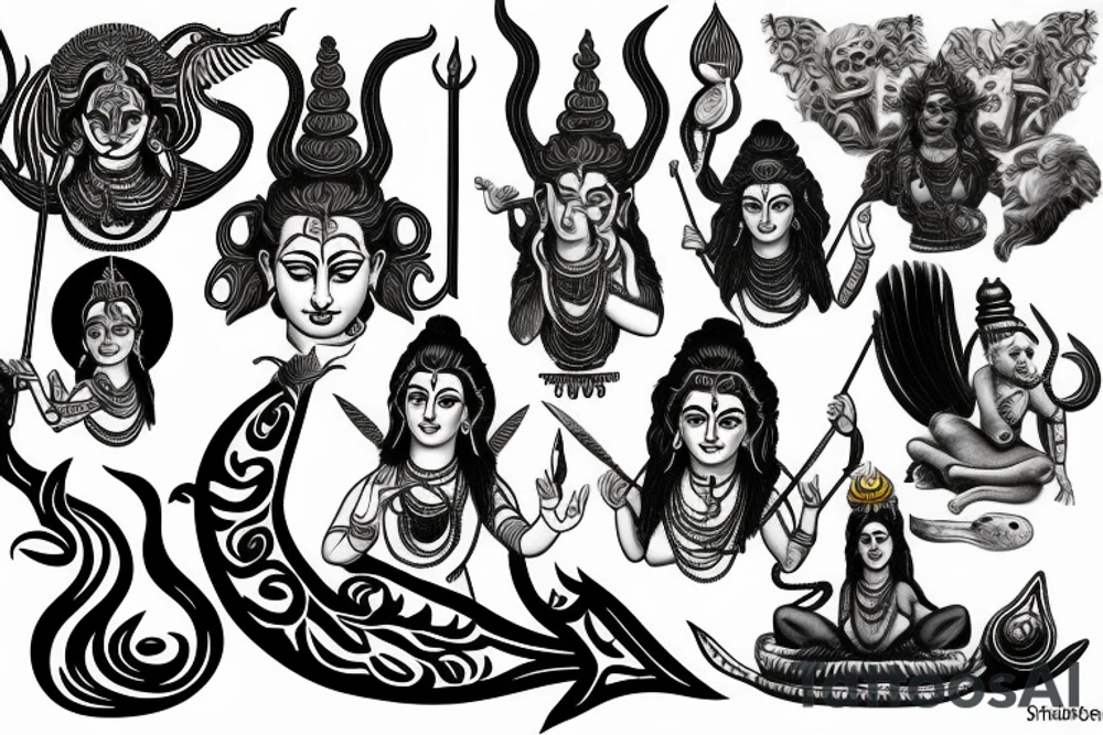 Lord shiva’s trident tattoo idea