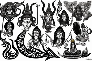 Lord shiva’s trident tattoo idea