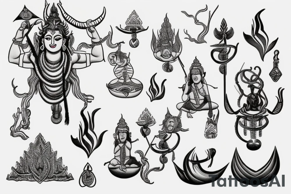 Lord shiva’s trident tattoo idea