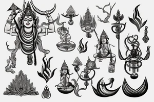 Lord shiva’s trident tattoo idea