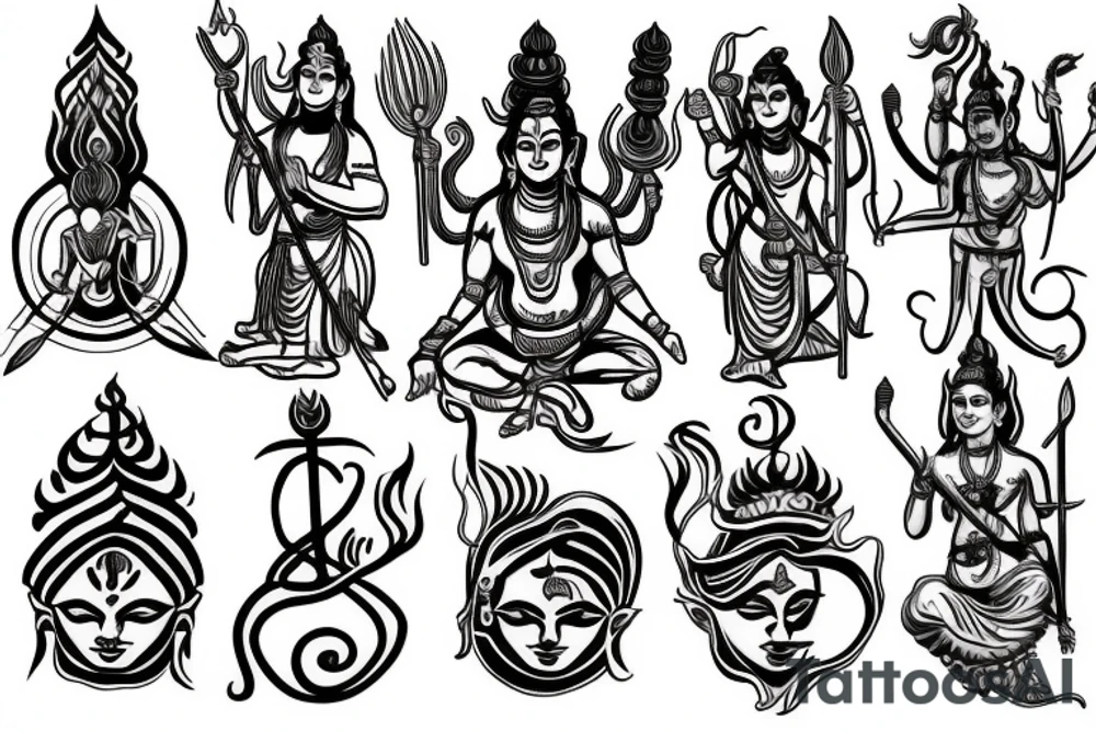 Lord shiva’s trident tattoo idea