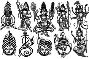 Lord shiva’s trident tattoo idea