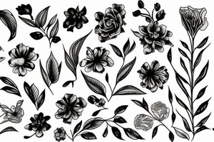 floral corpse tattoo idea