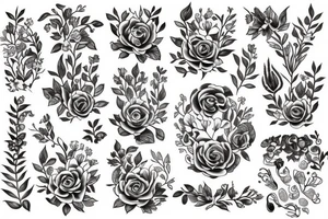 floral corpse tattoo idea