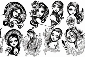 Good Angel vs bad angel tattoo idea