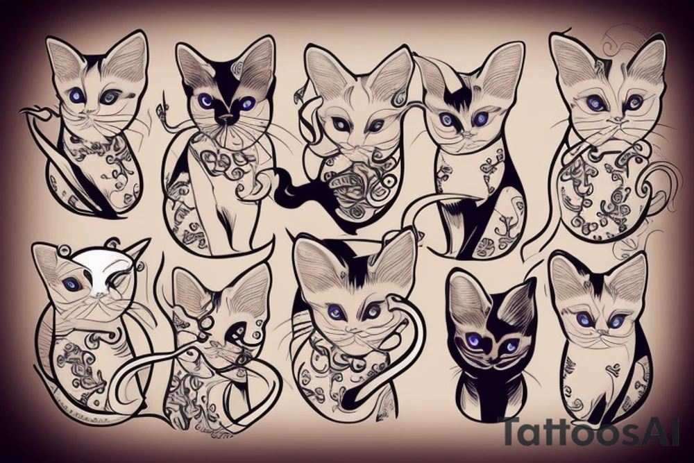 a siamese cat tattoo idea