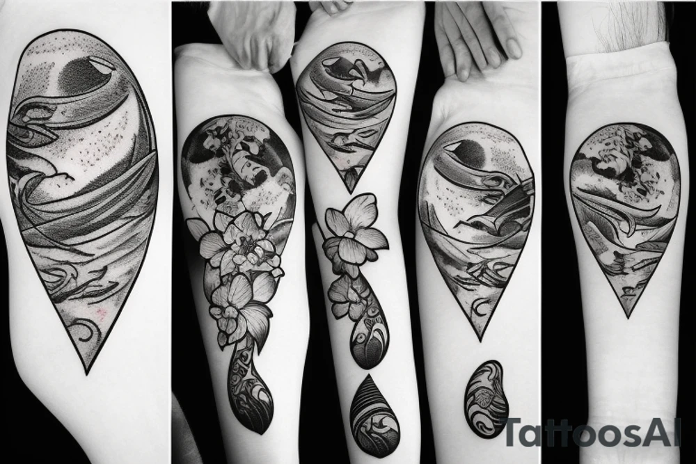 Moon 
Shark 
Flowers tattoo idea