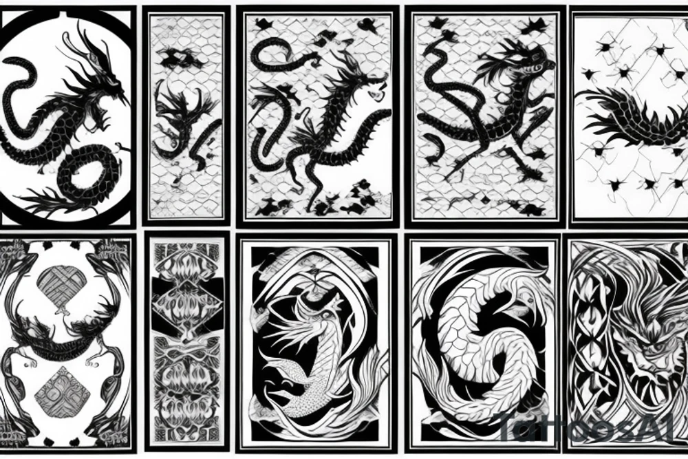 soaring european dragon tattoo idea