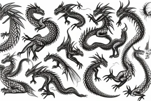 soaring european dragon tattoo idea