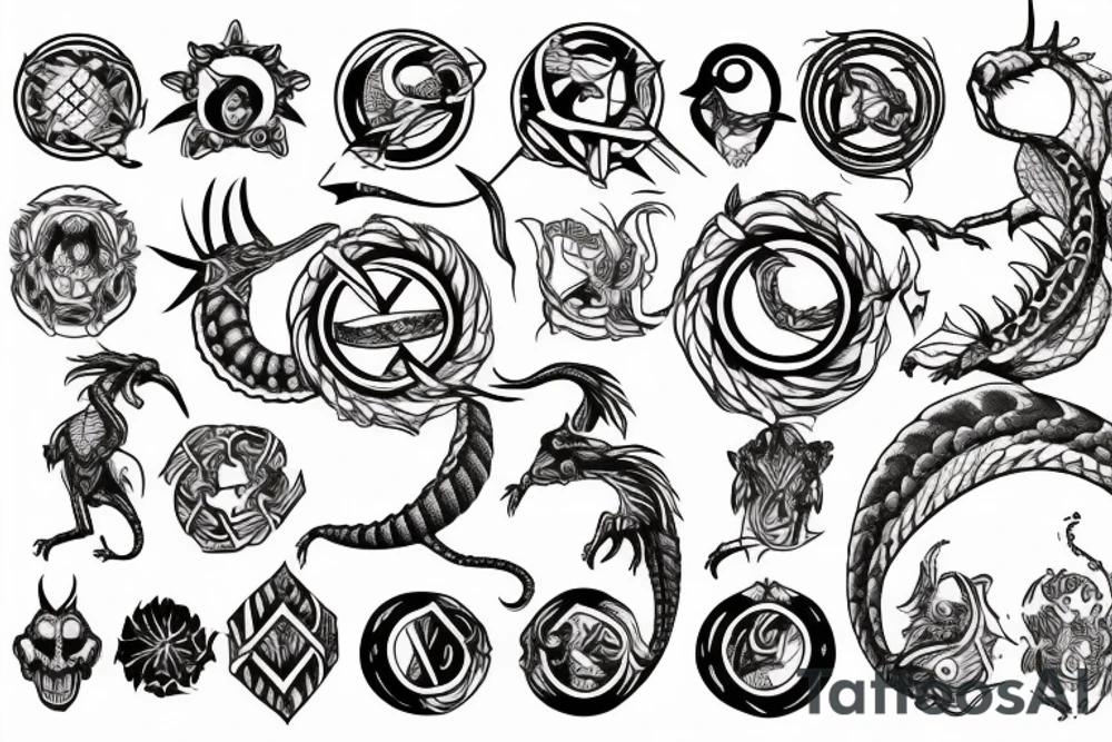 ouroboros

alchemist circle tattoo idea