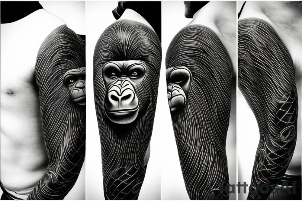 gorilla tattoo idea