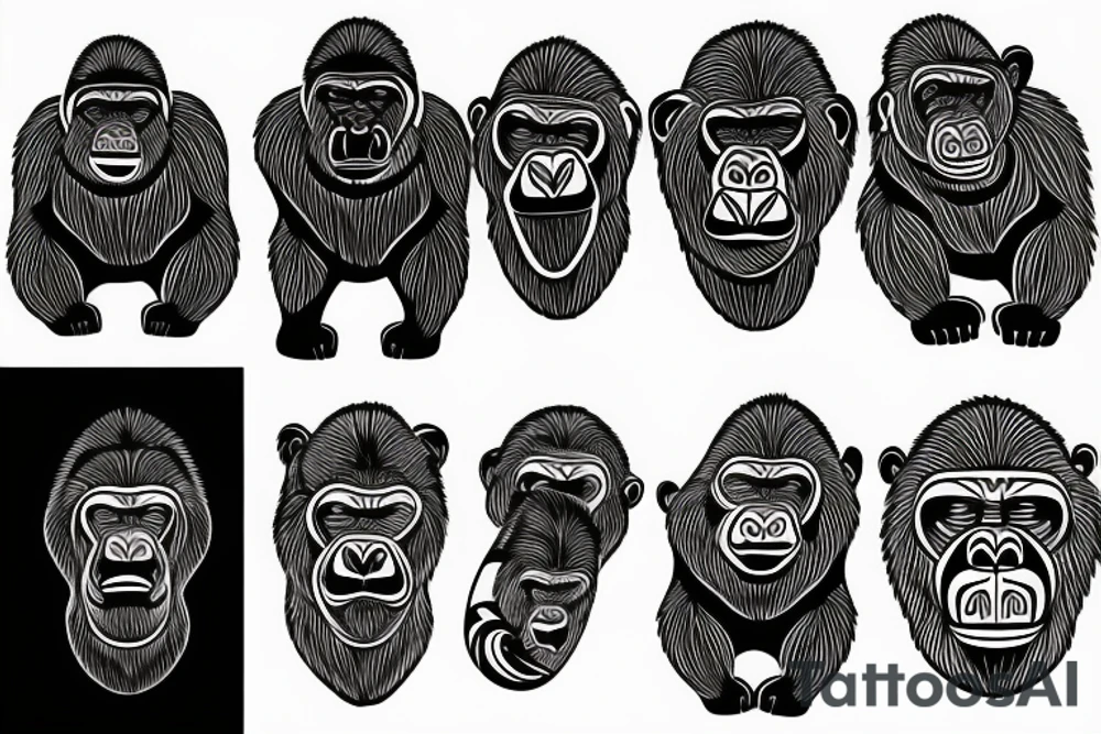 gorilla tattoo idea