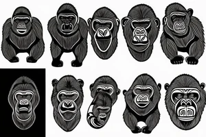 gorilla tattoo idea