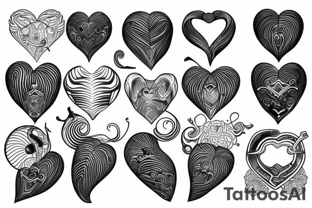heart beat line with intail z tattoo idea