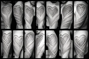 heart beat line with intail z tattoo idea