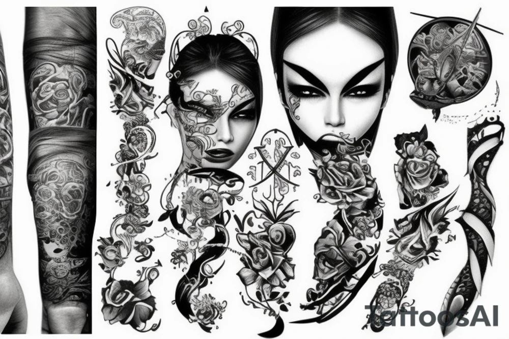 beat line with intail z tattoo idea