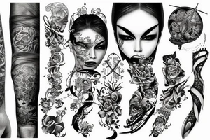 beat line with intail z tattoo idea