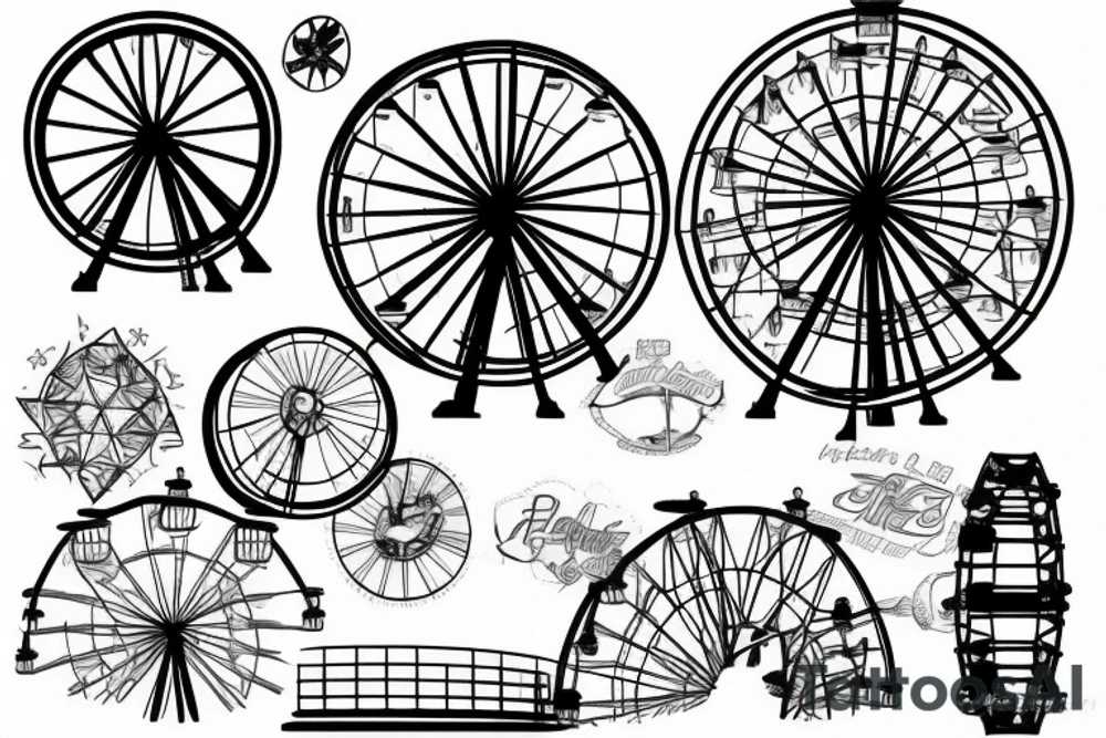 abandoned ferris wheel tattoo idea