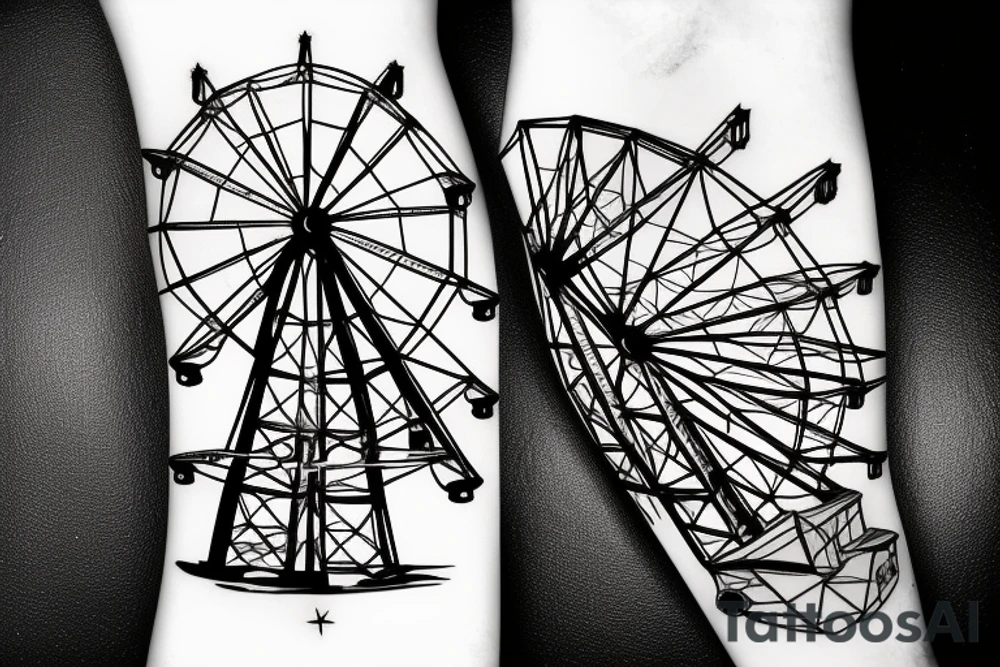 abandoned ferris wheel tattoo idea