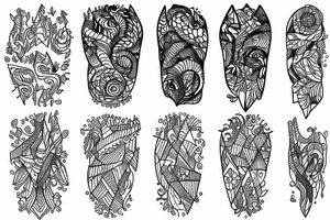 draw a tattoo with delicate lines where you can see the relationship of the universe with nature tattoo idea