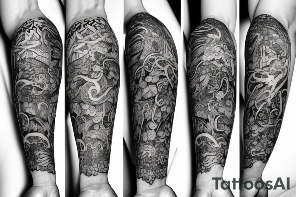 minimal intricate very well detailed tattoo art with animals tattoo idea
