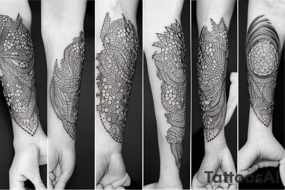 minimal intricate very well detailed tattoo art with animals tattoo idea