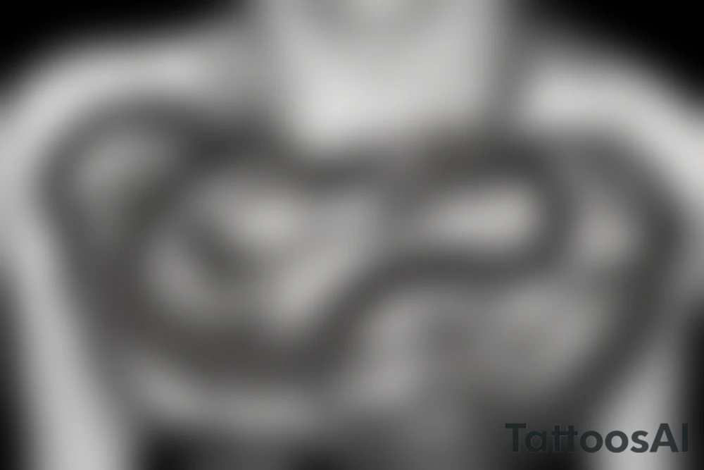 Snake curling around collarbone surrounded by foliage tattoo idea Snake curling around collarbone surrounded by foliage tattoo idea