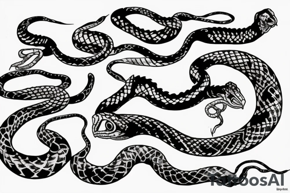 snake on collarbone tattoo idea
