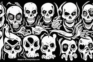 grim reaper and rat shaking hands tattoo idea