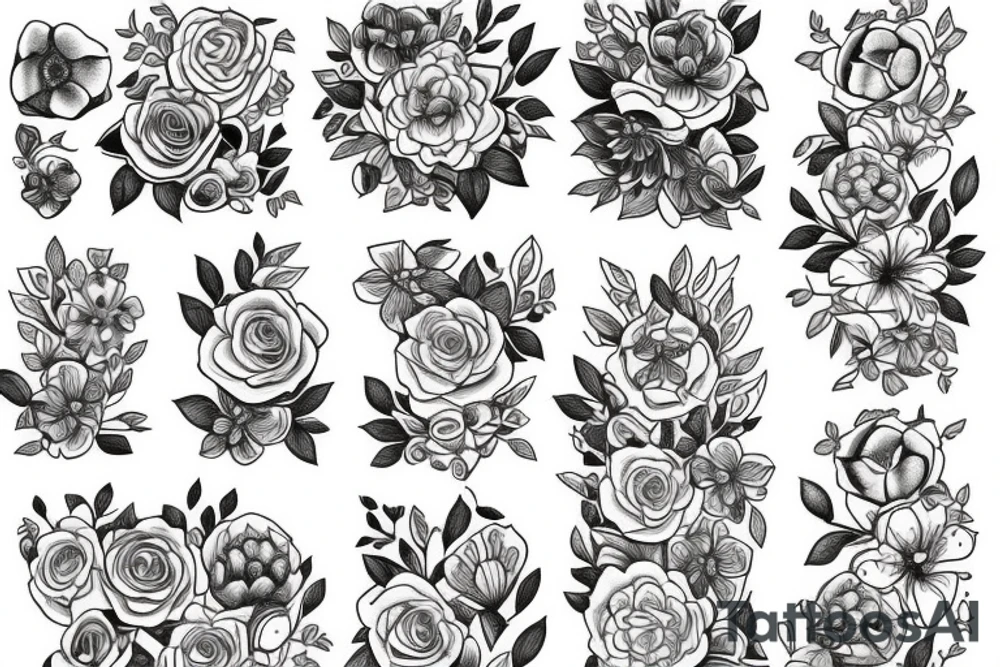 Flowers and tattoo idea