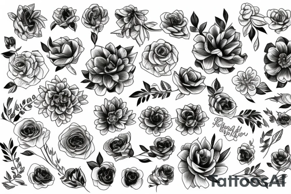 Flowers and tattoo idea