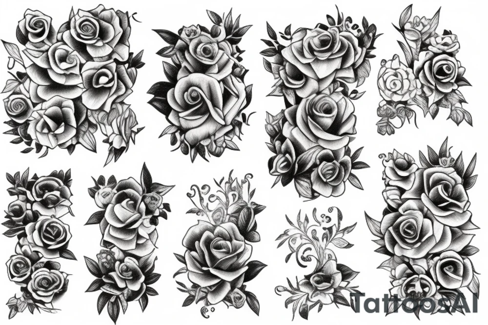 Flowers and vines tattoo idea