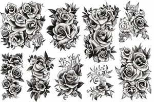 Flowers and vines tattoo idea