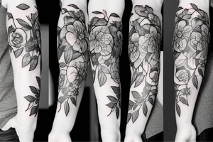 Flowers and vines tattoo idea