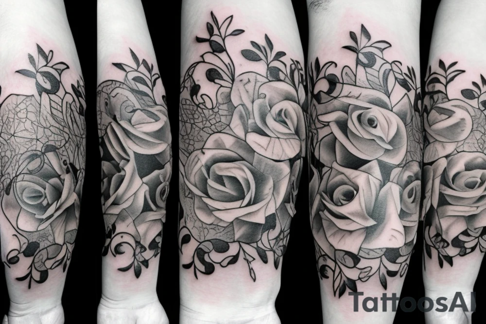 Flowers and vines tattoo idea