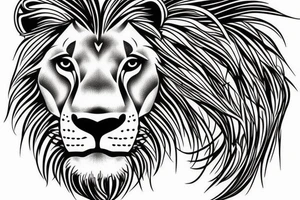 Lion face tattoo idea