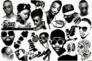 90's rnb artist tattoo idea