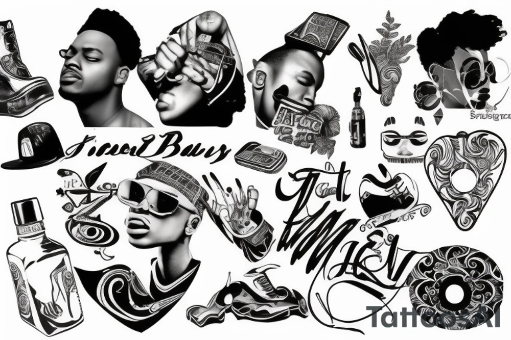 90's rnb artist tattoo idea