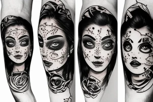 Universe face tattoo idea