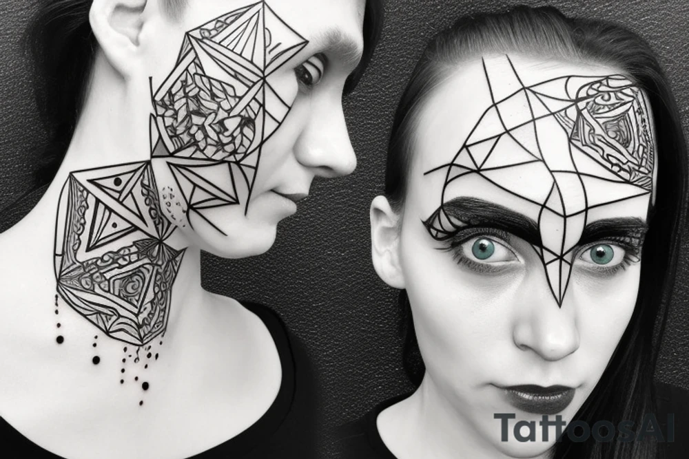 Universe face tattoo idea
