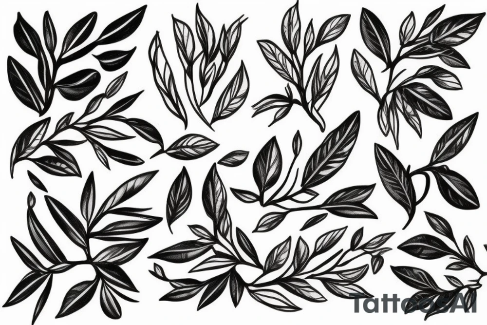 Warrior under olive tree tattoo idea